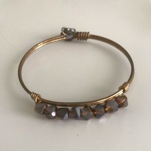 Luca and Dani brown petite beaded bangle